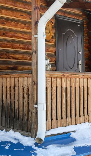 Porch Downspout Installation in Wexford